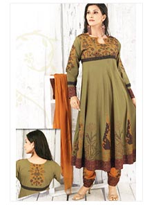 Embroidered  Anarkali Salwar Suit