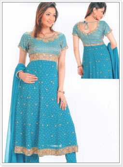 Anarkali Style Churidar Suit with String Back