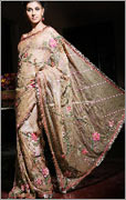 Embroidered saree