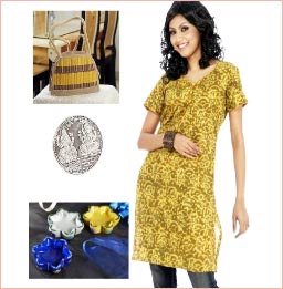 Buy Embroidered Hand Block Print Kurta Diwali Hamper