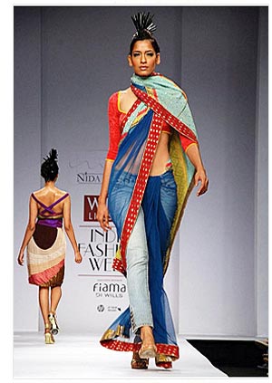 Jeans and Saree- Designer Nida Mahmood
