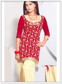 Red Designer Saree