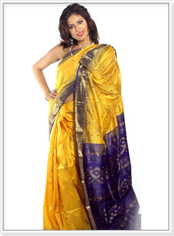 Yellow Kanjivaram Sari Wiith Golden Zari Weave