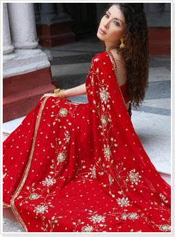 Red Bridal Saree