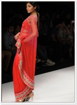 Red Designer Saree