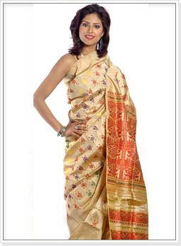 Assam Golden Muga Silk Sarees