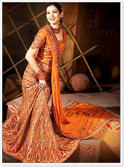 Orange Indian Wedding Bridal Lehenga